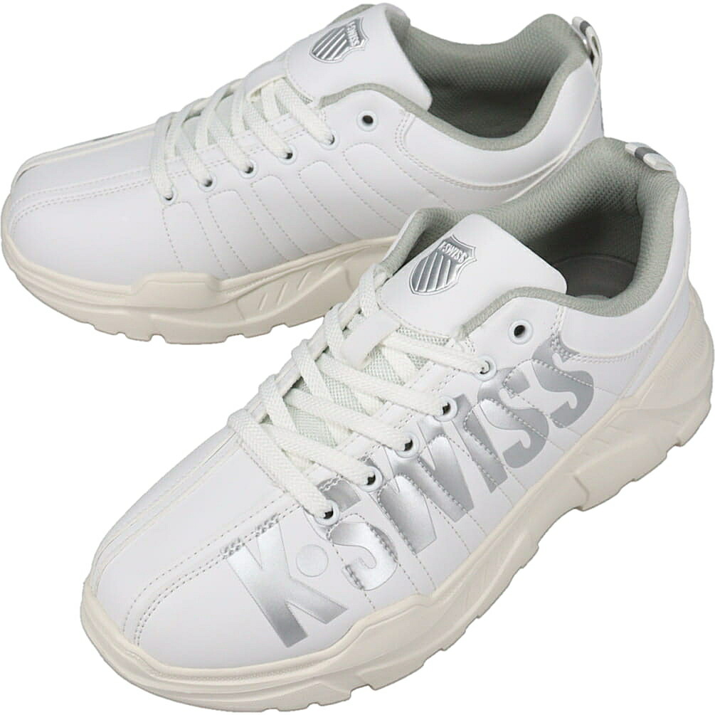 4月限定!最大全額ポイント還元※要エントリー ケースイス K・SWISS スニーカー KSU0041 ホワイト/シルバー WH/SL 【GJON】