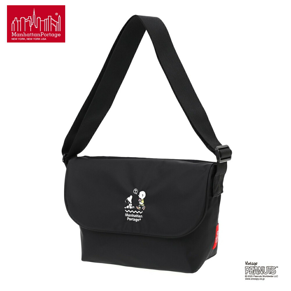 ４月限定！最大全額ポイント還元※要エントリー マンハッタンポーテージ Manhattan Portage カジュアル メッセンジャー スリムBP W/DIV マグネット ピーナッツ 25 CASUAL MESSENGER SLIM BP W/DIV MGNT PEANUTS 25 ブラック 1605-JR-S-BP-D-MGNT-NTWL-B-PNS25 BLK【GJON】