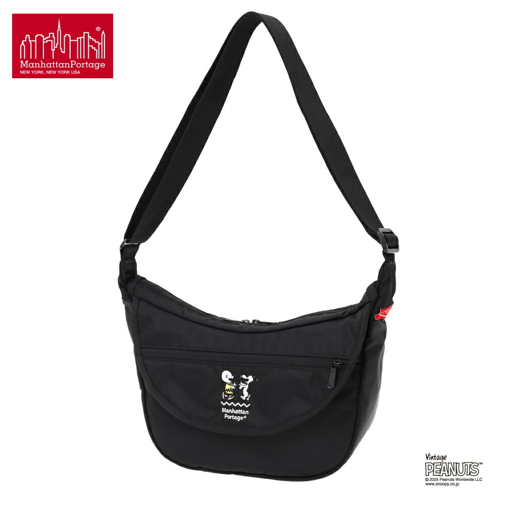 マンハッタンポーテージ Manhattan Portage デュエット ショルダー バッグ FZP マグネット フライト ナイロン バッキング ピーナッツ 25 DUET SHOULDER BAG FZP MGNT FLIGHT NYLON BACKING PEANUTS 25ブラック 2409-FZP-MGNT-NTWL-B-PNS25 BLK【GJON】