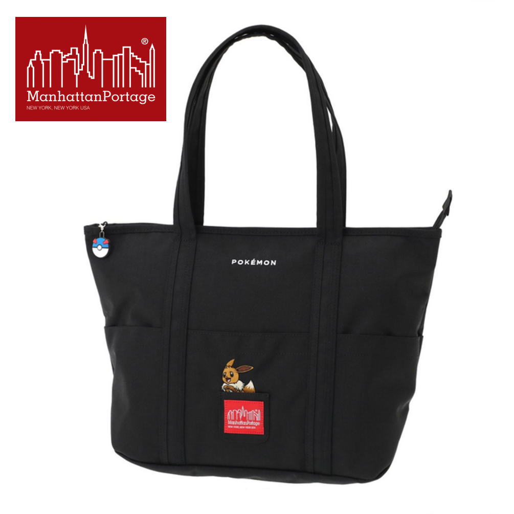 ４月限定！最大全額ポイント還元※要エントリー マンハッタンポーテージ Manhattan Portage TOMPKINS TOTE BAG (MD) ポケモン 25 ブラック 1336Z-PKMN25 BLK ［BG］【GJFF】