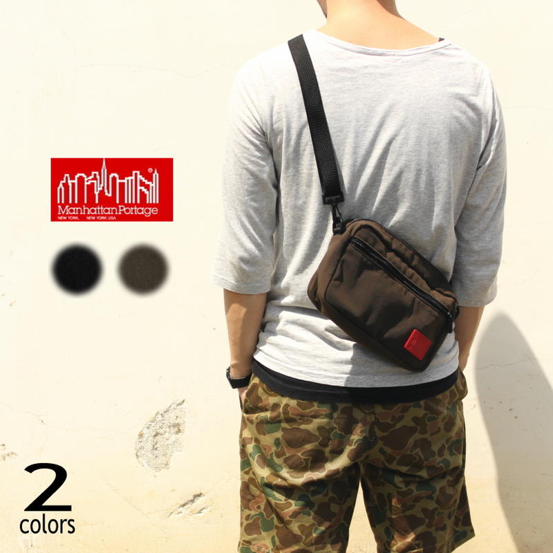 ４月限定！最大全額ポイント還元※要エントリー 定番 マンハッタンポーテージ Manhattan Portage バッグ ジョガー (L) ワックス ナイロン 1404-L-WXN ブラック(BLK) ダークブラウン(DBR)［BG］【FNOM】