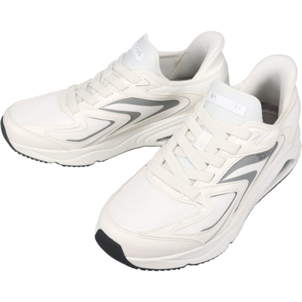 ７月限定！最大全額ポイント還元※要エントリー スケッチャーズ SKECHERS スニーカー スリップインズ トレス エア ウノ ビジョン エアリー TRES AIR UNO VISION AIRY ホワイト/グレー 183083 WGY【GION】｜すにーかー倉庫 きっず店