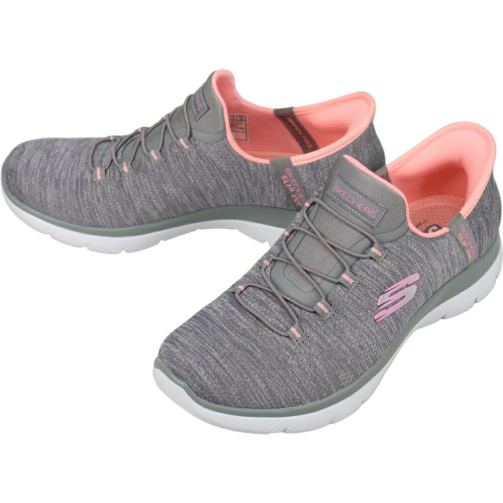 7月限定!最大全額ポイント還元※要エントリー スケッチャーズ SKECHERS スニーカー スリップインズ サミッツ エブリデイ セット SUMMITS EVERYDAY SET グレー/コーラル 150264 GYCL【GJOF】|すにーかー倉庫 きっず店