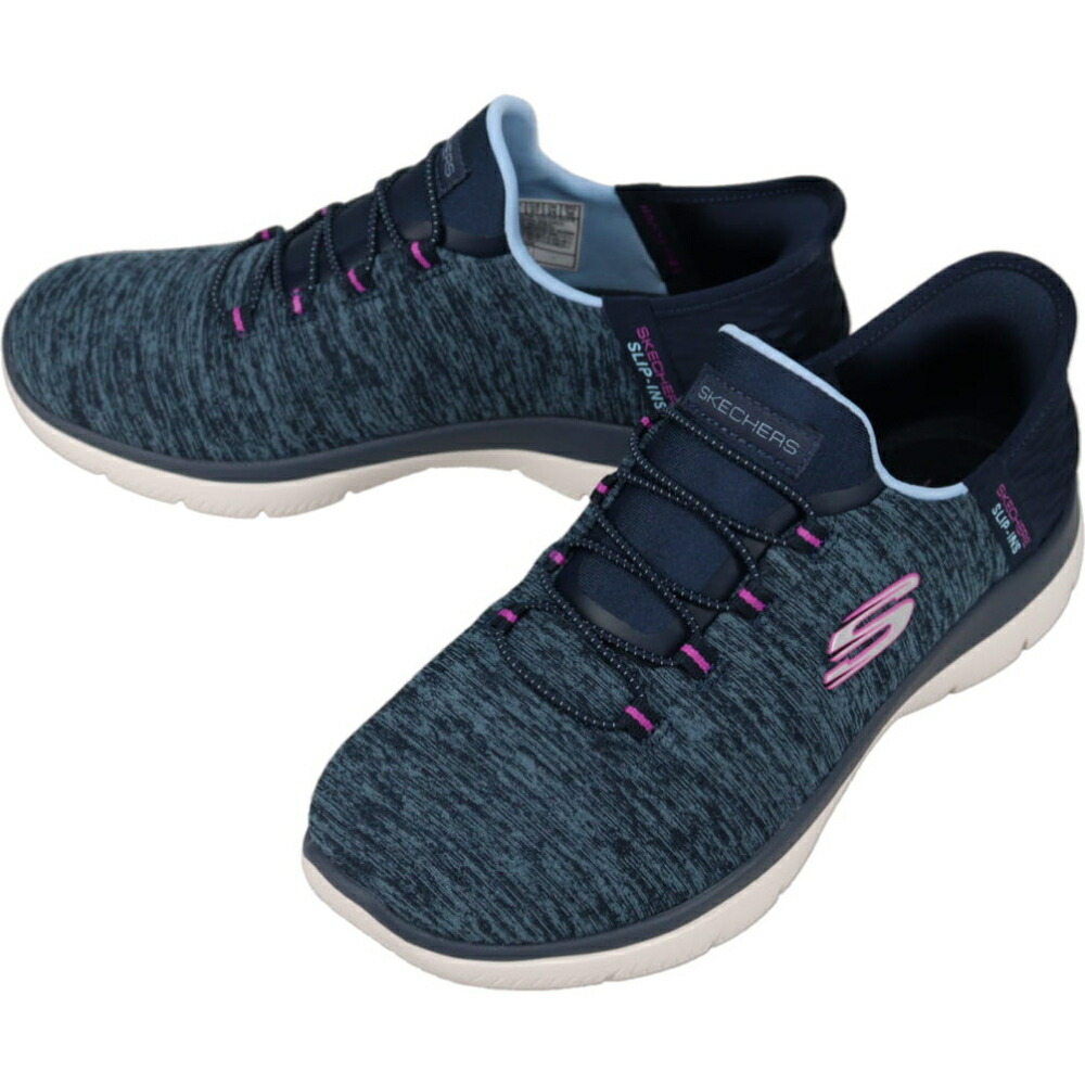 ４月限定！最大全額ポイント還元※要エントリー スケッチャーズ SKECHERS スニーカー スリップインズ サミッツ ダズリング ヘイズ SUMMITS DAZZLING HAZE ネイビー/パープル 149937W NVPR【GJOF】