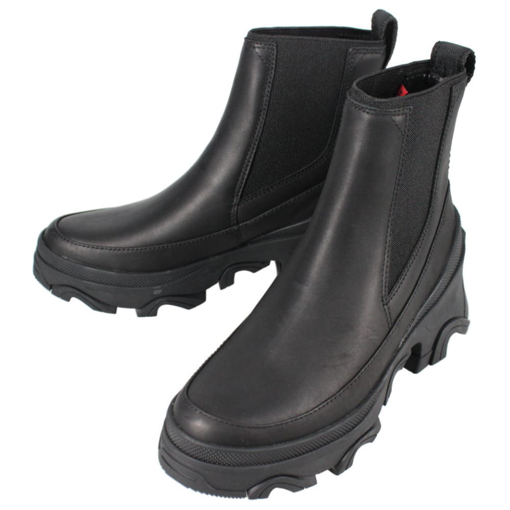 SOREL◆レインブーツ/24cm/BLK/レザー SOREL ソレル レディース TIVOLI 5 ティボリ スノーブーツ ロング