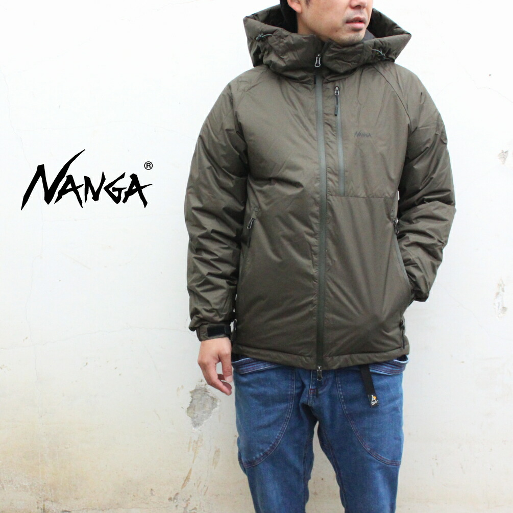 定番 ナンガ NANGA オーロラダウンジャケット メンズ AURORA DOWN JACKET カーキ KHA N1AJKH WA  【☆安心の定価販売☆】