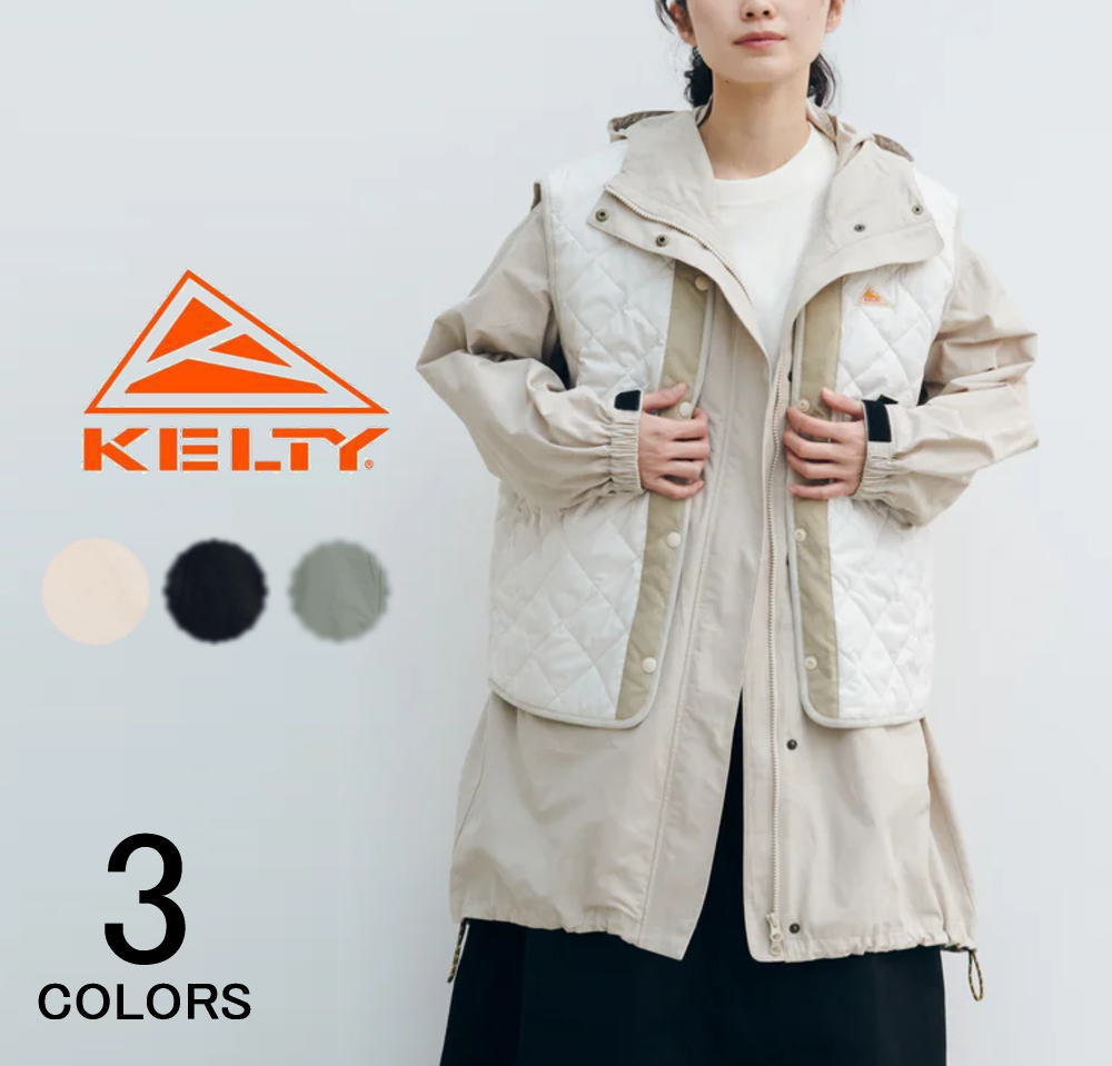 ７月限定！最大全額ポイント還元※要エントリー ケルティ KELTY ウェア 撥水3WAYロング ザパタ ジャケット ブラック ベージュ セージ KE24212084 【GHFO】｜すにーかー倉庫 きっず店