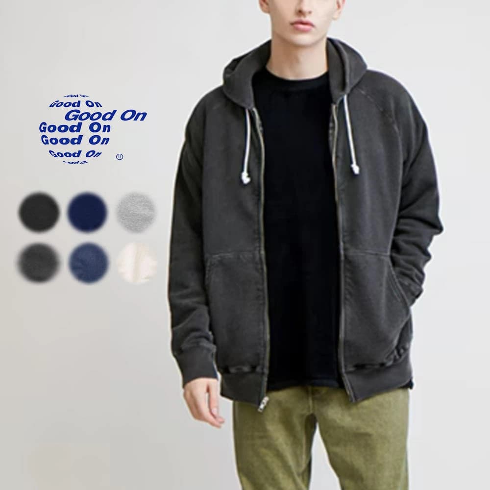 ４月限定！最大全額ポイント還元※要エントリー グッドオン Good On ラグラン ジップ フード スウェット RAGLAN ZIP HOOD SWEAT GOBW502 6色展開【GJFG】