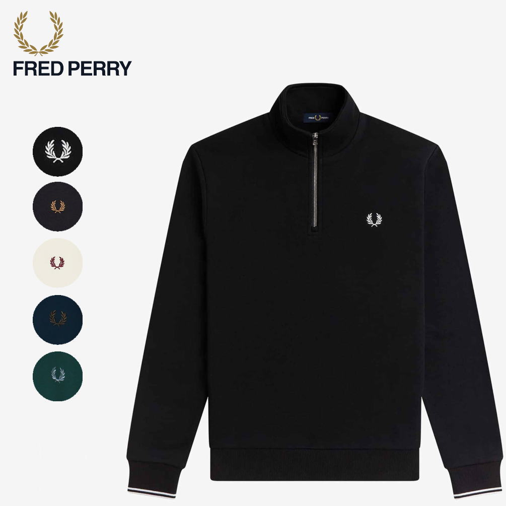 ７月限定！最大全額ポイント還元※要エントリー フレッドペリー FRED PERRY ハーフ ジップ スウェットシャツ Half Zip Sweatshirt M3574 102 S77 Z46 Z48 Z59【GJOM】｜すにーかー倉庫 きっず店