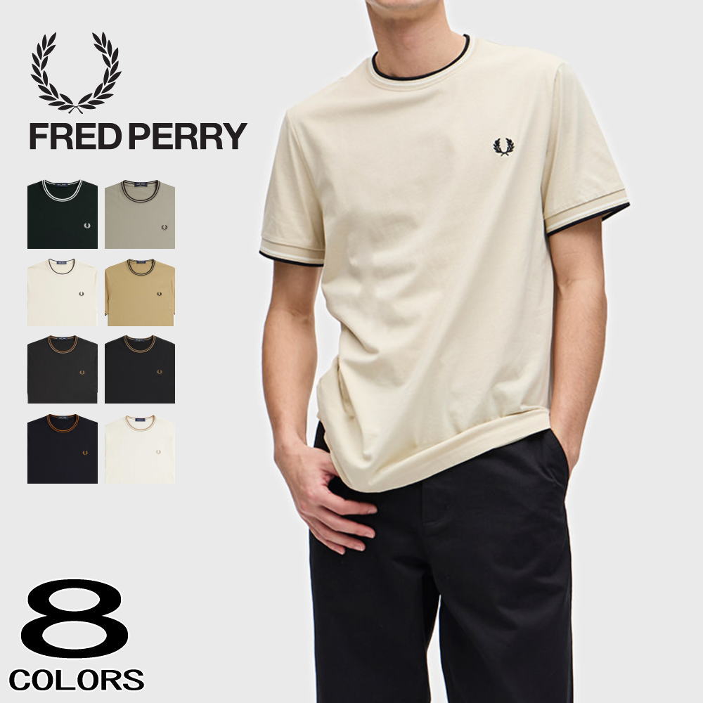 Tシャツ・カットソー FRED PERRY Twin Tipped T-Shirt セール】Twin Tipped T-Shirt／ティップラインTシャツ（Tシャツ