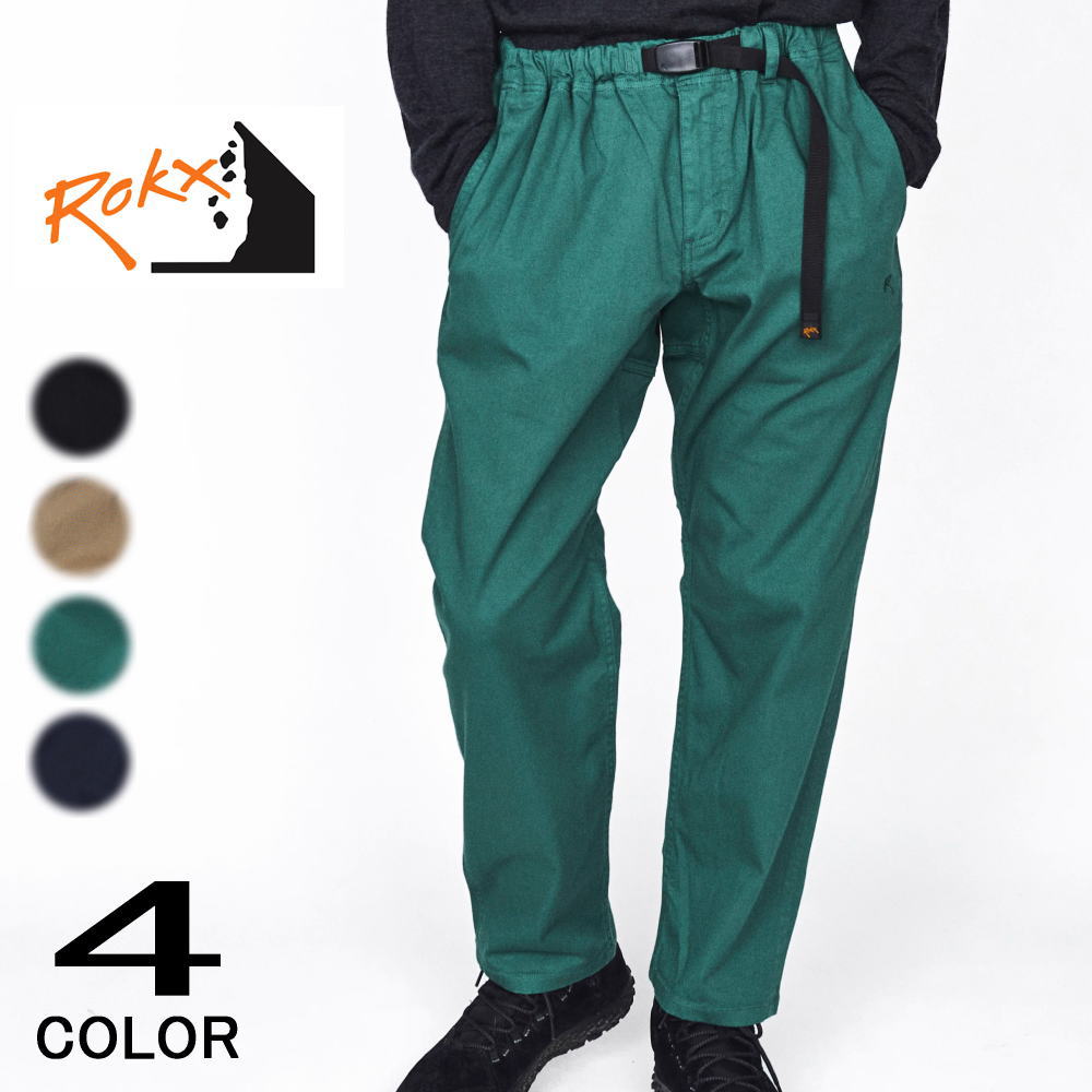 ４月限定！最大全額ポイント還元※要エントリー 定番 ロックス ROKX MG ジャム パンツ MG JAM PANT RXMF241013 ブラック ダークカーキ ダークグリーン インディゴナチュラル［WA］【GION】