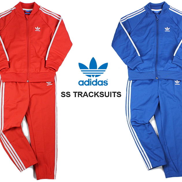 childrens red adidas tracksuit