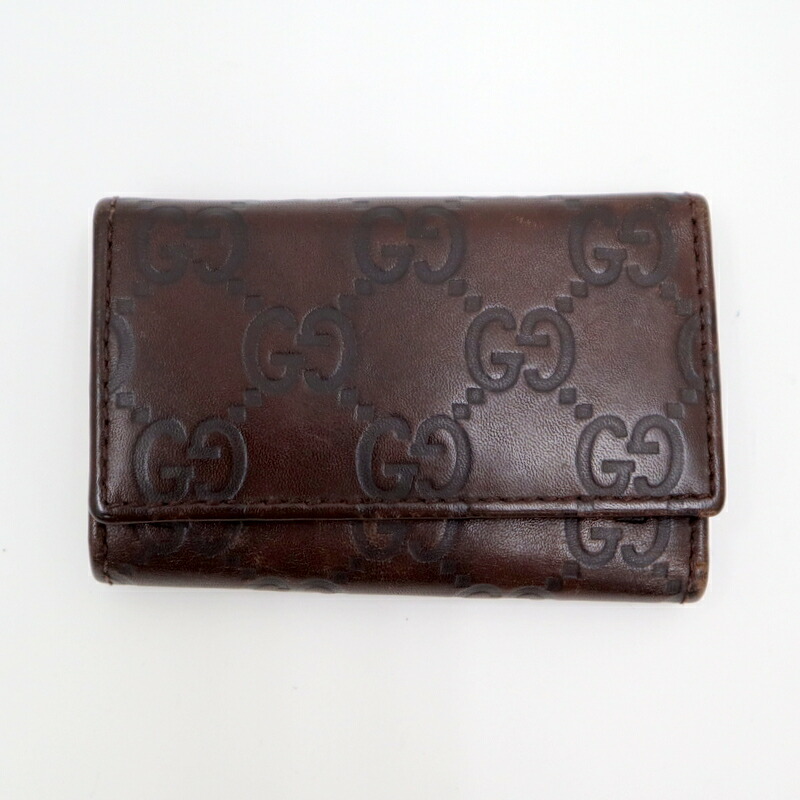 GUCCI グッチ　キーケース　6連 楽天市場】【未使用品】GUCCI グッチ GGキャンバス レザー 6連