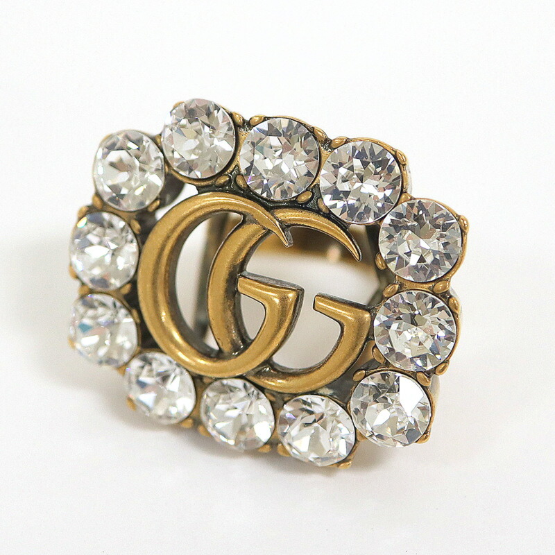 美品‼️GUCCI 指輪　マーモントリング　16号 楽天市場】【グッチ】Gucci GGマーモント ラインストーン リング 指輪