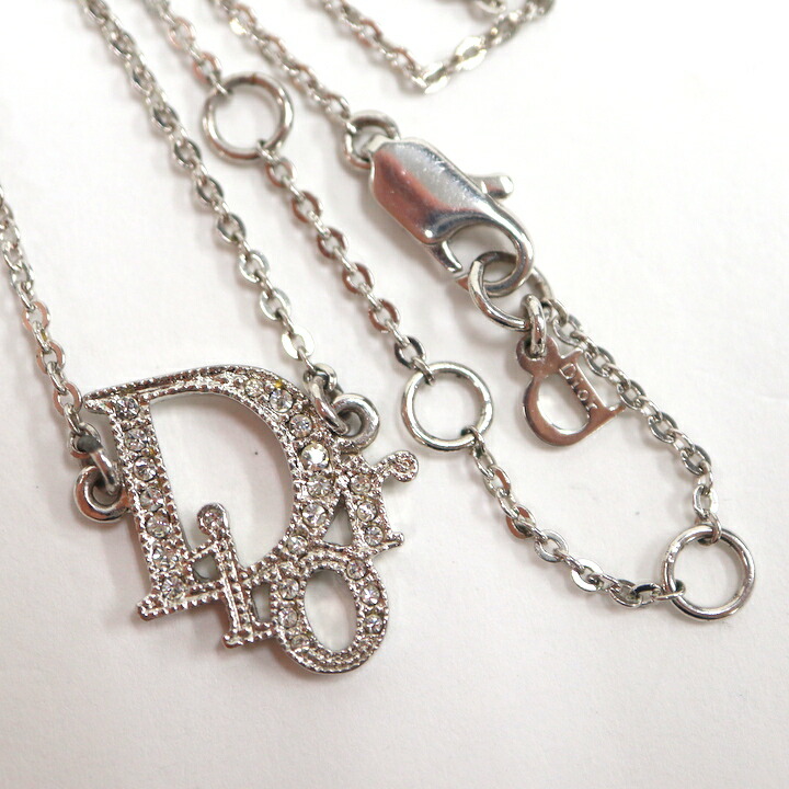 楽天市場】Dior【ディオール】ロゴ ネックレス ピンク ラインストーン