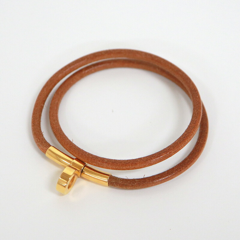 美品　HERMES エルメス　編み込み　レザー　チョーカー　2連ブレスレット　箱 美品 HERMES エルメス 編み込み レザー チョーカー 2連ブレスレット 箱