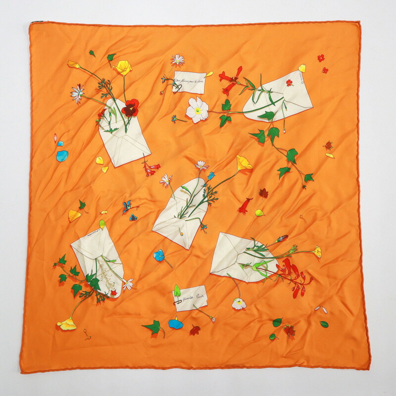 楽天市場】【本物保証】 美品 エルメス HERMES カレ42 プチスカーフ 花  