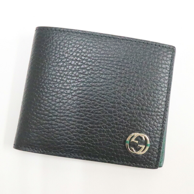 03 美品 GUCCI インターロッキング 二つ折り財布 黒 楽天市場】【未使用品】【財布】GUCCI グッチ インターロッキング G