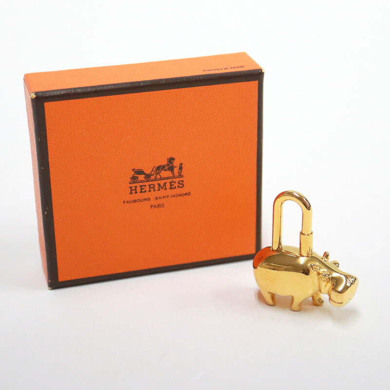 楽天市場】美品 エルメス ヒポポタマス カバ カデナ ゴールド