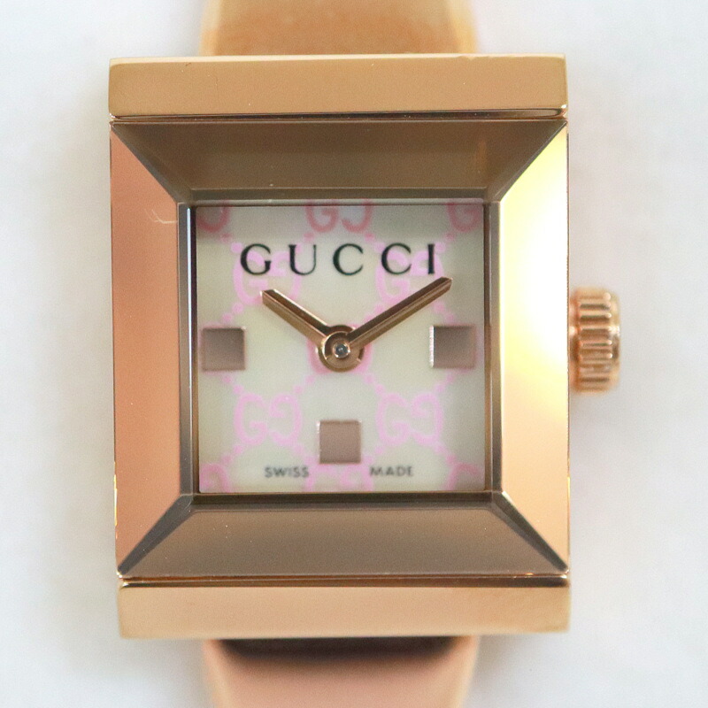 楽天市場】【GUCCI】グッチ Gフレーム ブラック文字盤 128.5 スクエア