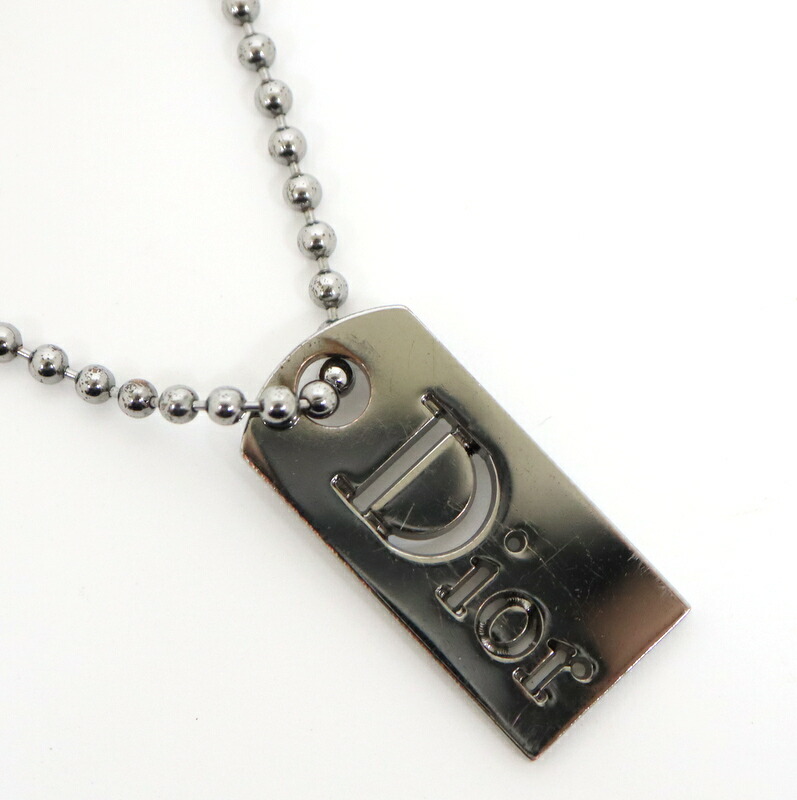 Christian Dior ブラック ネックレス 保存箱付 ドッグタグ ロゴ 楽天市場】Dior HOMME ディオールオムシルバードッグタグ