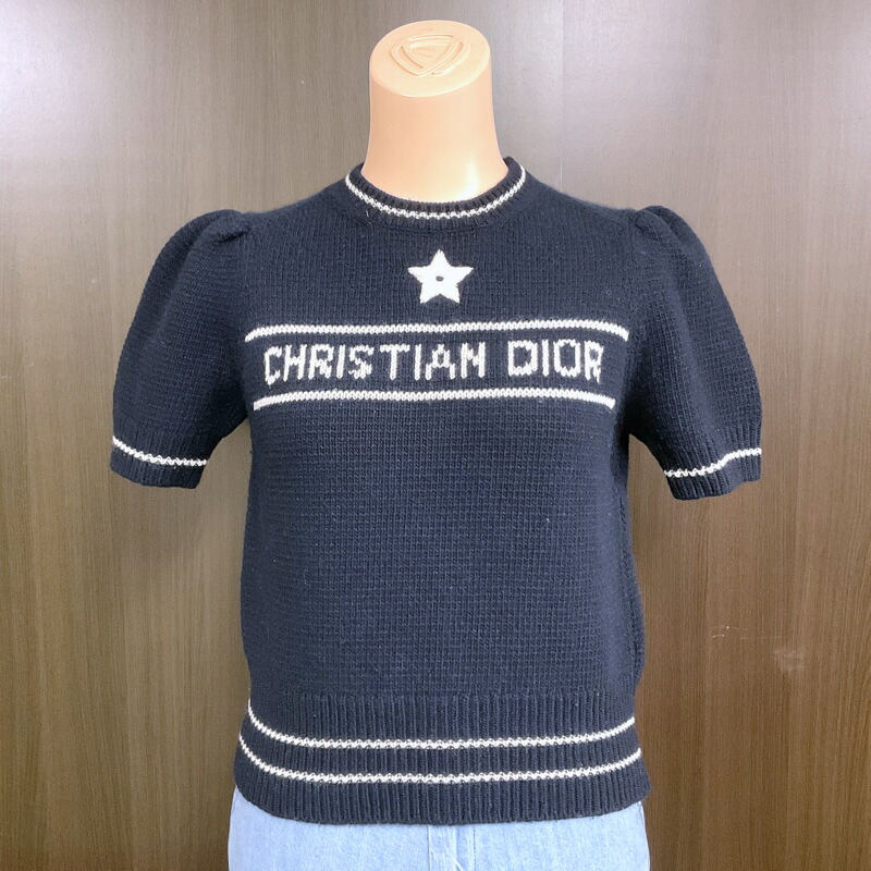 みえこ Christian Dior ネイビー 半袖ニット みえこ様専用 Christian