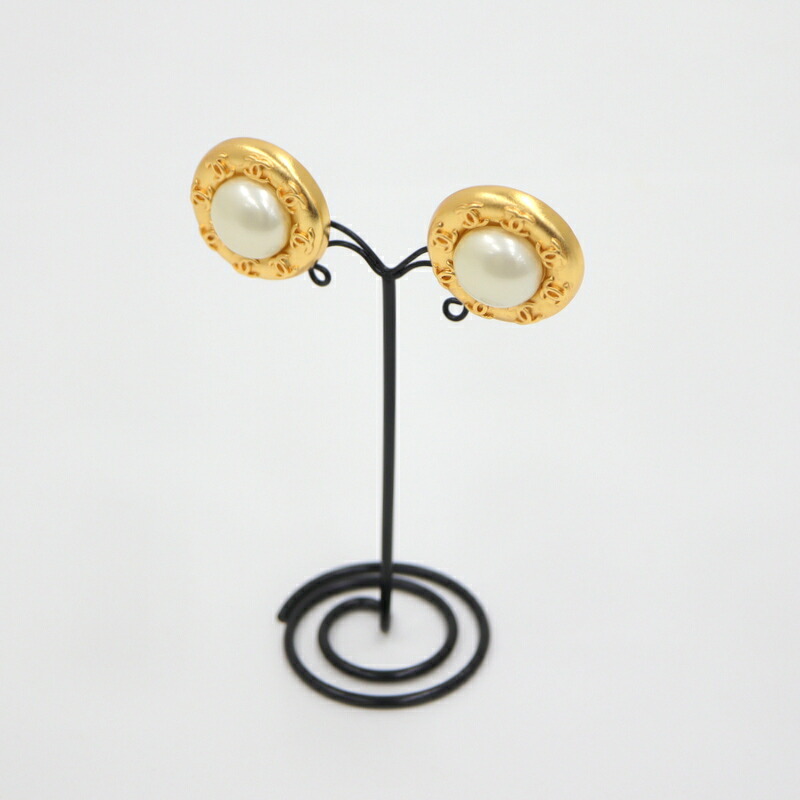 ［銀座店］CHANEL シャネル ココハート フェイクパール イヤリング GP ゴールド レディース DH61889 銀座店］CHANEL シャネル ココハート フェイクパール イヤリング GP