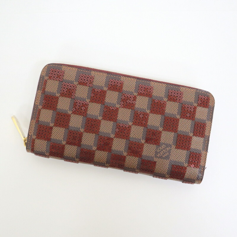 ルイ ヴィトン◎ジッピーウォレット スパンコール ダミエ フューシャ パイエット ルイヴィトン ダミエ パイエット LOUIS VUITTON 2013年 限定