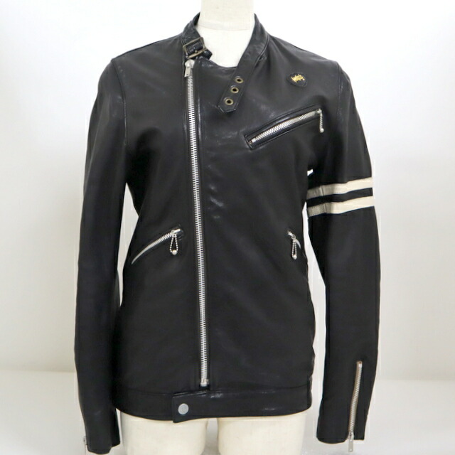 (美品) ヒステリックグラマー　シングルライダース　サイズM HYSTERIC GLAMOUR（ヒステリックグラマー）ライダース 黒 サイズ
