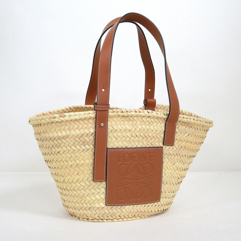 新品LOEWE かごバッグ ベージュ/ネイビー 新品LOEWE かごバッグ ベージュ/ネイビー 新品LOEWE かごバッグ