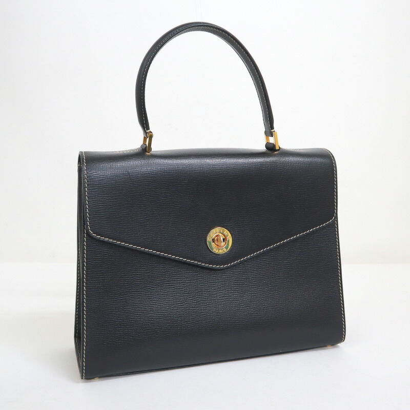 CELINE グレー　ネイビー ソフトキューブ 2wayレザーバッグ セリーヌ ソフトキューブ 2way ショルダーバッグ レザー