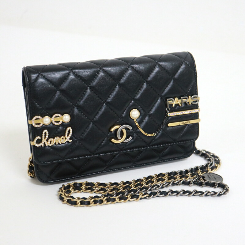 楽天市場】【A80982】CHANEL シャネル マトラッセ チェーンウォレット