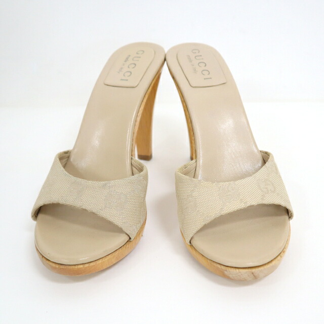 楽天市場】【グッチ】Gucci レザー ファー ホースビット ミュール