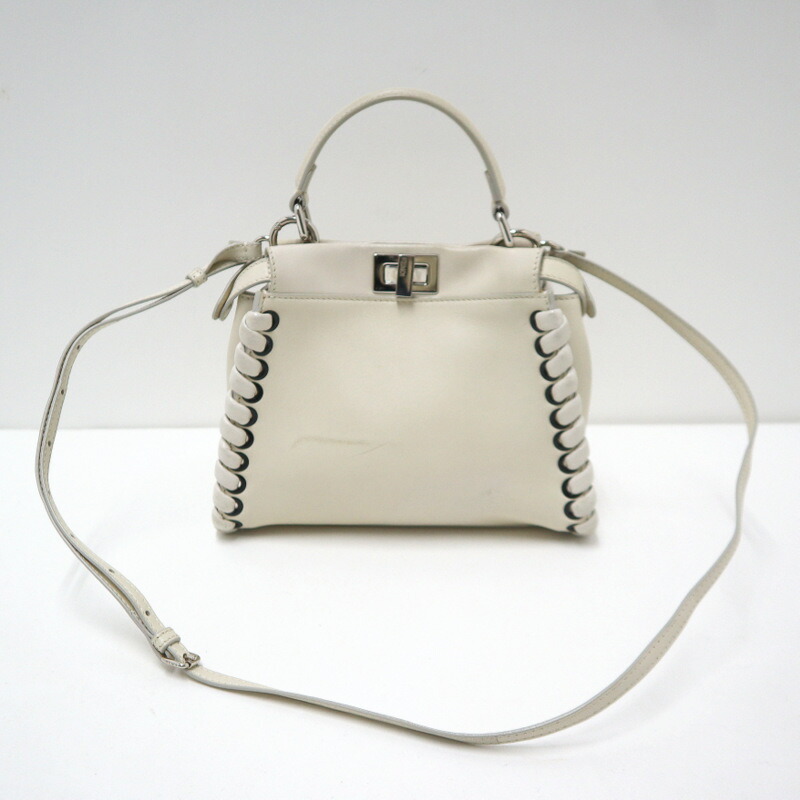 フェンディ ピーカブー 2way ショルダー ハンドバッグ ズッカ ターンロック フェンディ ピーカブー 2way ショルダー ハンドバッグ ズッカ ターン