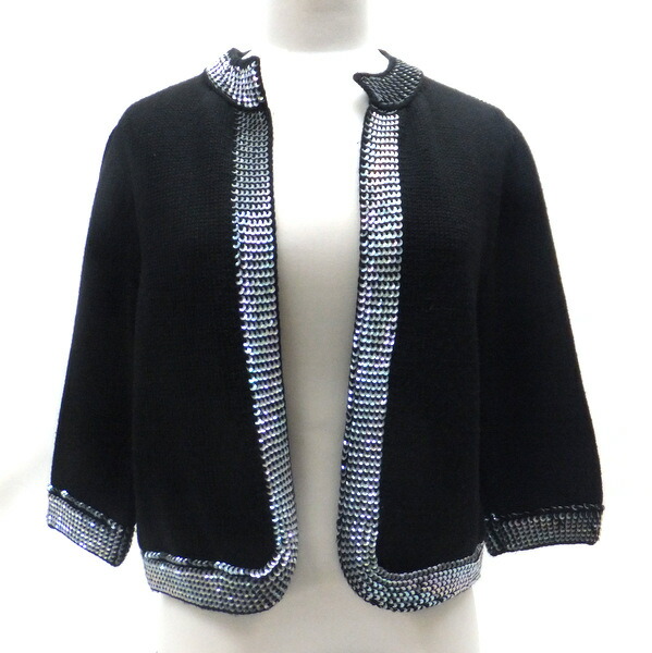 楽天市場】【CHANEL】シャネル『スパンコール ニットジャケット size36  