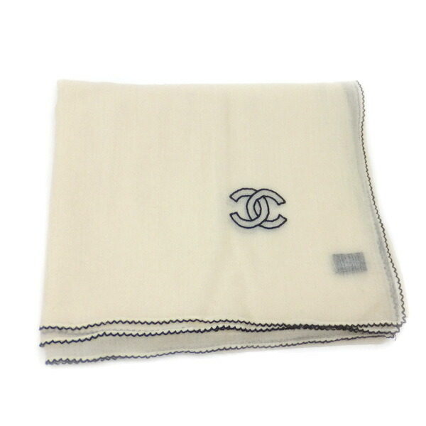 楽天市場】【シャネル】Chanel 総ロゴ 刺繍 総レース 大判 ストール