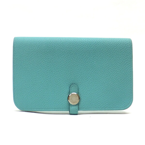 HERMES ドゴンGM 財布 ブルーパラダイス コインケース新品！ HERMES ドゴンGM 財布 ブルーパラダイス コインケース新品