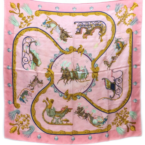 楽天市場】エルメス HERMES スカーフ カレ 90 カレ90 羽と羽飾り