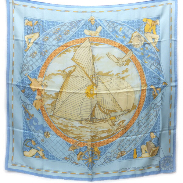 楽天市場】【エルメス】Hermes カレ90 シルクスカーフ VOYAGE EN