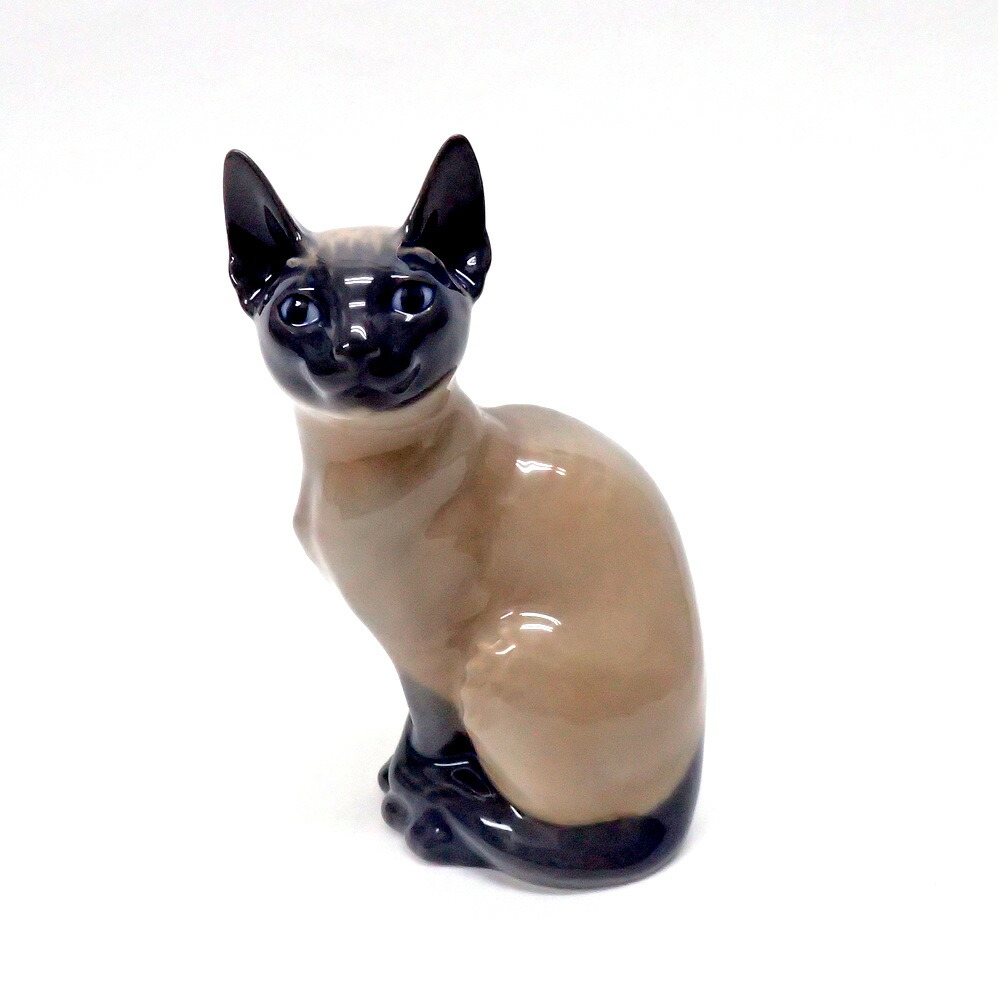 楽天市場 美品 送料込 Royal Copenhagen ロイヤルコペンハーゲン オーナメント シャム猫 陶磁器 置物 インテリア ネコ キャット ブラウン ホワイト 2k10 中古 ブランドショップドリーム