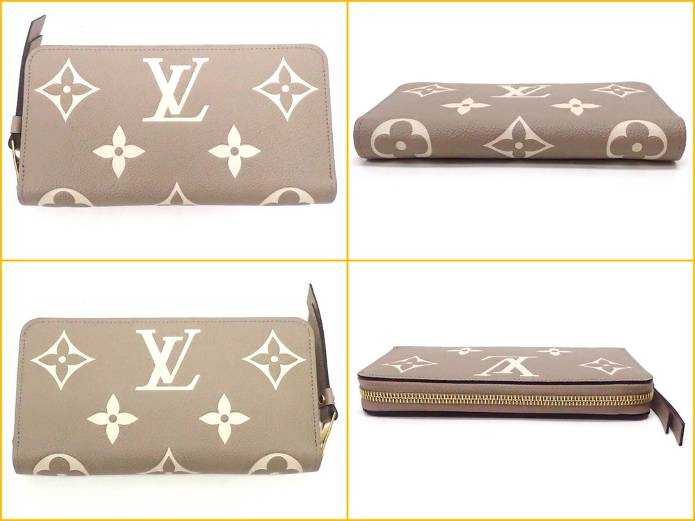 プレゼントにも Louis Vuitton ルイヴィトン バイカラー モノグラム アンプラント ジッピー ウォレット M グレー クリーム ラウンドファスナー長財布 ジップウォレット ジッピーウォレット カード 札 コイン 小銭入れ レディース k0251 中古 Mozago Com