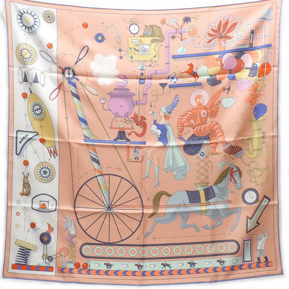 【楽天市場】【★訳あり★】HERMES エルメス 『カレ90/スカーフ』 《Tea for Two/ティー・フォー・トゥ》 ローズ・プードル