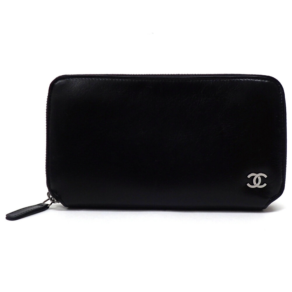 楽天市場】【財布】CHANEL シャネル シェブロン Vステッチ ラウンド