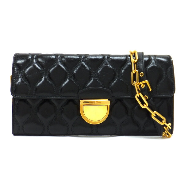 楽天市場】ミュウミュウ MIUMIU チェーンウォレット マテラッセ レザー