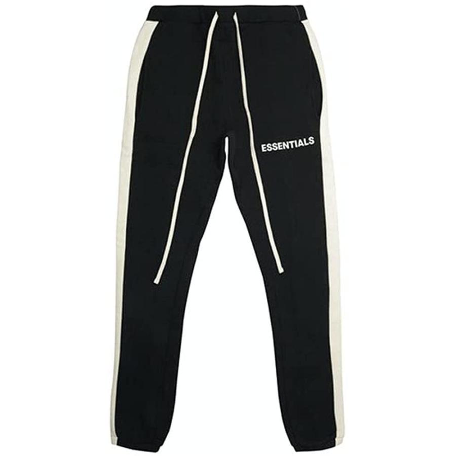 FEAR OF GOD FOG ESSENTIALS フィアオブゴッド エフオージー エッセンシャルズ Paneled Sweatpants パネルド スウェットパンツ ボトムス 黒いこと 皮膚軟化剤 L大きさ