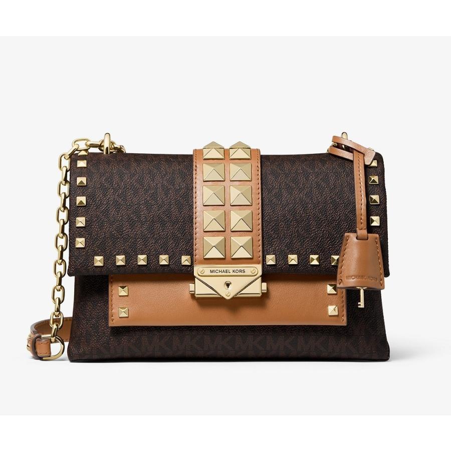 マイケル教科課程 MICHAEL KORS CECE Medium Studded Logo Shoulder Bag 並み並み チェーン店 スタッズ ショルダーバッグ 赤銅色/エイ唐きび