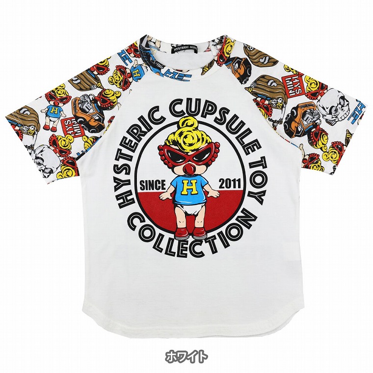 楽天市場】ヒスミニ CAPSULE TOY総柄ラグラン半袖Tシャツ 105cm/110cm