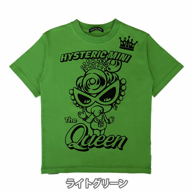 ヒステリックミニ テディ 総柄 サックス ブルー Tシャツ 120