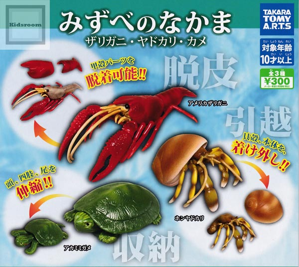 楽天市場 コンプリート みずべのなかま ザリガニ ヤドカリ カメ 全3種セット キッズルーム