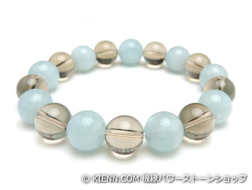 パワーストーンブレスレット 青緑色AAAA(3月生まれ落ちる日石)10粍 スモーキークォーツAAAA10粍 復縁・恋いしたう運・魔除・厄除 [大きさ選べる][日本製][貨物輸送無料] (11006)